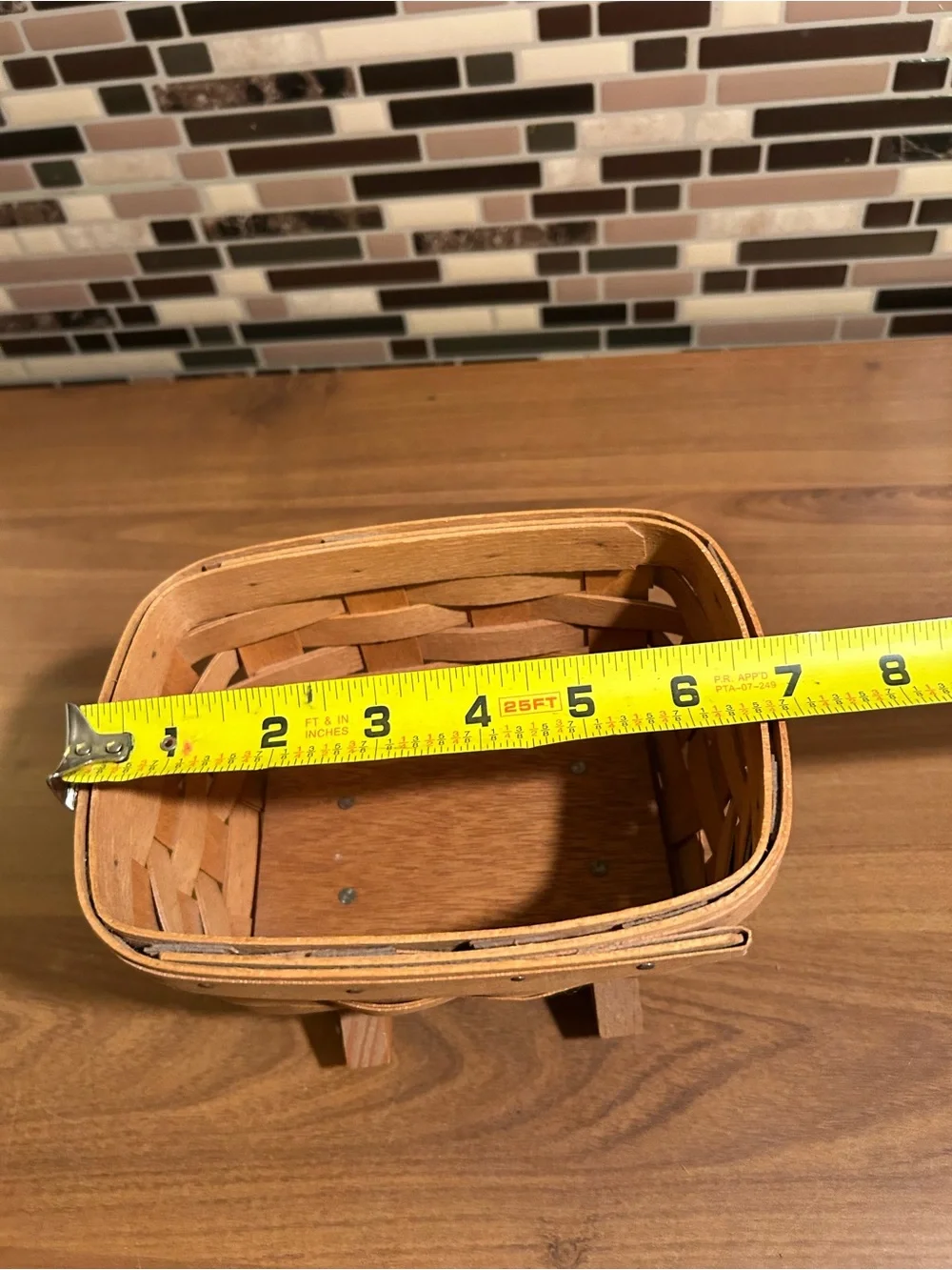 Vintage Longaberger Cradle Basket in Natural Brown
